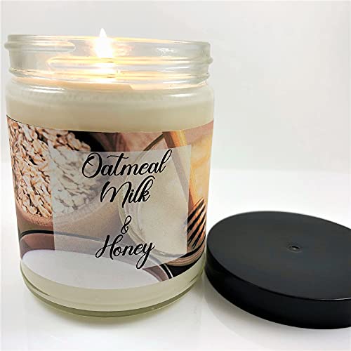 Oatmeal, Milk And Honey Scented Handpoured 8Oz Soy Wax Candle #TOP2