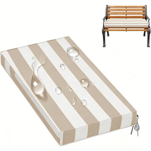 Coussin extérieur rayé imperméable 3 places antidérapant jardin terrasse