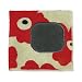 MUkitchen Microfiber Dishcloth With Built-In Scrubber, 12 by 12-Inches, Red Poppy