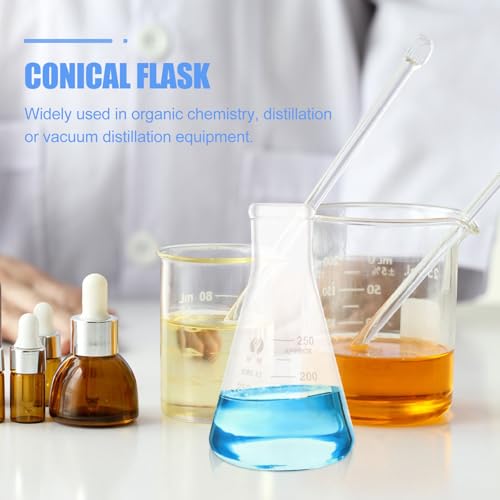 Flacons Erlenmeyer pour expériences en classe de chimie et dosage