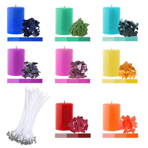 Candle Dye Chips Set with Wicks