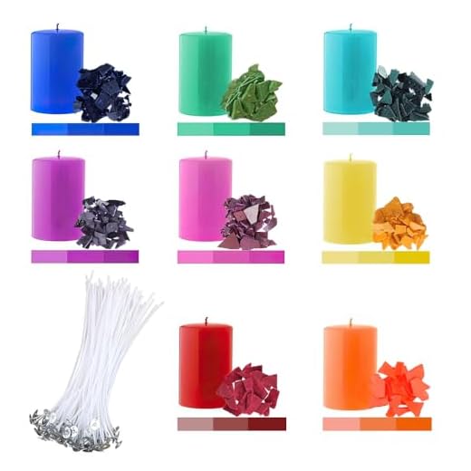 Candle Dye Chips Set with Wicks