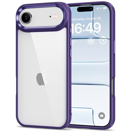 Image of HOOMIL Case for iPhone Air 6.5-Inch, Non-Yellowing, Drop Protection, Anti-Scratch Transparent Hard Back Phone Cover - Purple