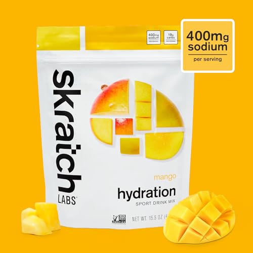 Image of Skratch Labs Hydration Sports Drink Mix - Real‑Fruit Electrolyte Powder for Fast Hydration & Endurance | Mango | 20 Servings | Vegan, Non‑GMO, Clean Ingredients