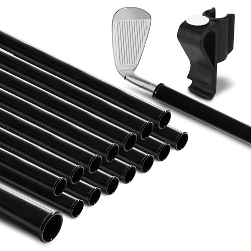 Golf Bag Tubes Set of 14 (1.25) + 1 (1.5) for Fat Putter Grip Club Protection Sleeves Dividers & Organizer Travel Accessory for Golf Bag Separation and Organization with Putter Clip