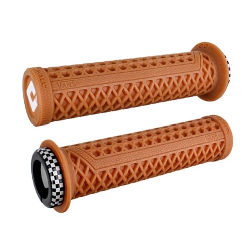 ODI Lock-On MTB V2.1 - Gum/White Checker D33VNGR-BC