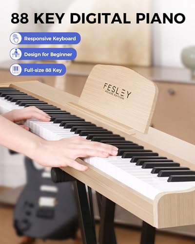 Fesley FEP300 Weighted Piano Keyboard 88 Keys: Full Size Electric Keyboard Piano thumb #2