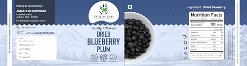 Image of Earthy Eats Dried Blueberry Plum 1000 G | Sweet and Tangy Blend of Blueberries and Plums | Ideal for Snacking, Baking, Desserts and Everyday Kitchen Use