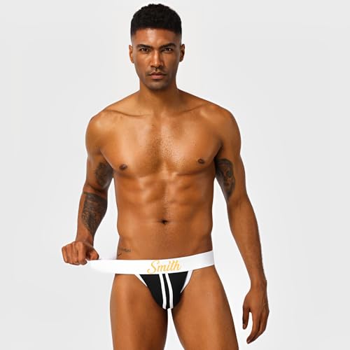 Custom Mens Thong Sexy Panties, Personalized Cotton Stretch Underwear, Low Rise Comfortable G-String, Gifts for Men2