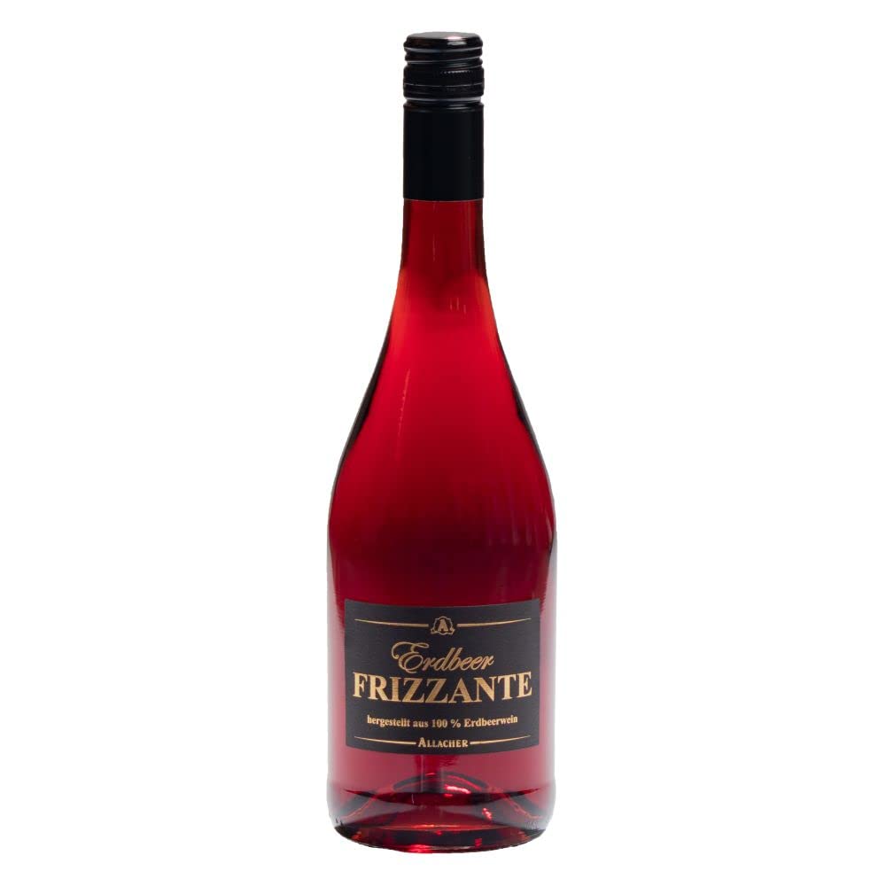 ALLACHER Erdbeer Frizzante/Secco – 100% prickelnder Genuss - erfrischender Erdbeer Secco 7% vol. - Fruchtsecco - ideale Geschenkidee (12 x 0,75 l)
