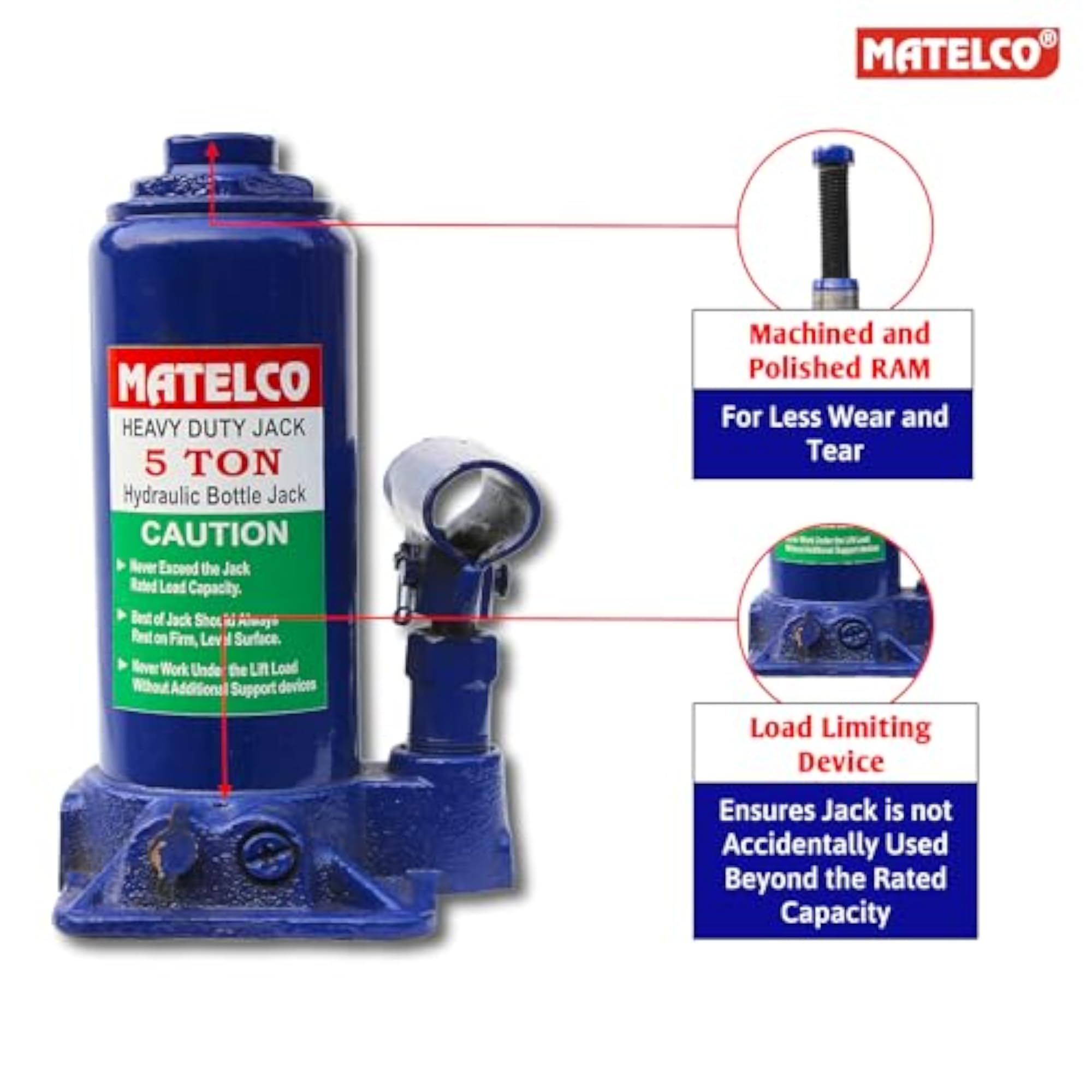 Car Jack Hydraulic Bottle Jack for All Cars (5 TON)