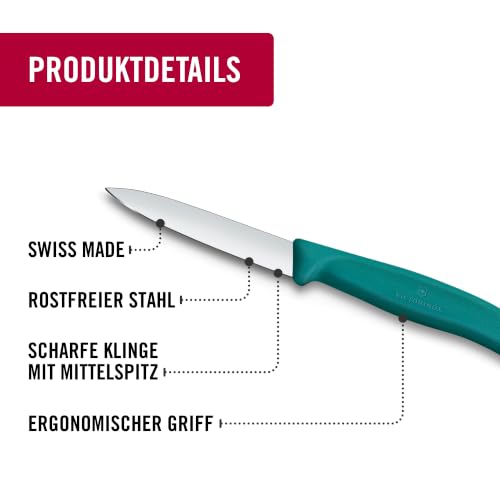 Victorinox Swiss Classic Schäl- und Gemüsemesser-Set, 2tlg, 8 cm, Grün – Ansicht 4