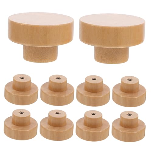 DOITOOL 10個実木キャビネットノブ クロー プルハンドル ヴィンテージデザイン 木製引き出しハンドル 家具用ドア取っ手 衣類収納ワードロー