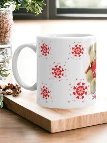 Image of Better Gift Flowers Happy Teddy Day Printed Mug, Round Shaped Multicolor Themed Coffee Mugs, Mug for Gifting, Gifting Items for Family, Friends & Closed Ones