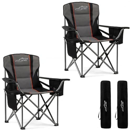 FAIR WIND 2 Pack Fully Padded Oversized Camping Chair 500LBS...