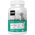 Animigo Dog Calming Tablets -120 Beef Flavour Tablets with Ashwagandha & Passion Flower - Natural, Non-Addictive, Calming Dog Treats for Loud Noises, Travel, Grooming, Stress & Separation