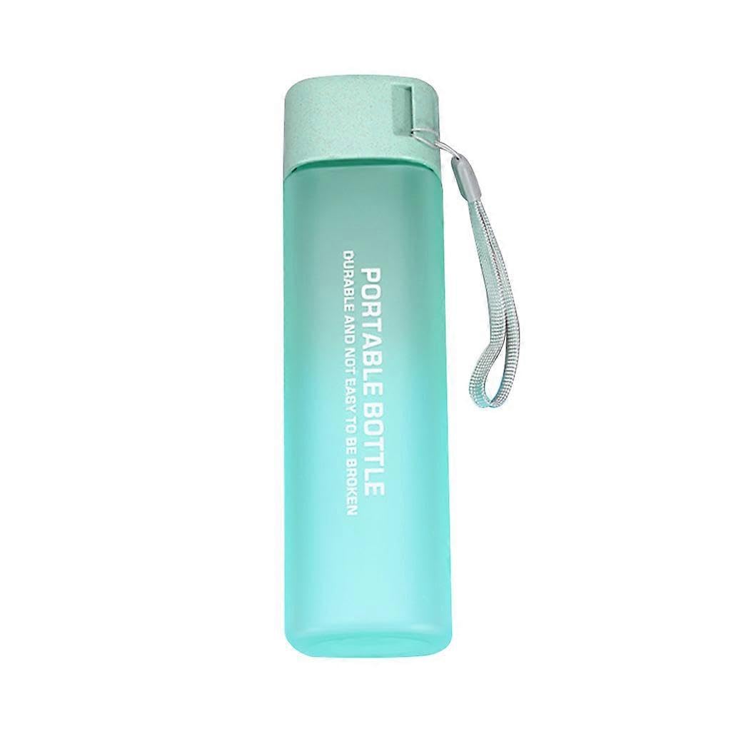 JOYHAPPST Frosted Transparent Square Plastic Water Bottles Milk Cup Portable Sports Bottle