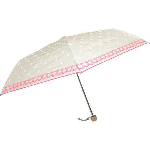ワンズプラス 折りたたみ傘  日傘/晴雨兼用 ハート/ホワイト 