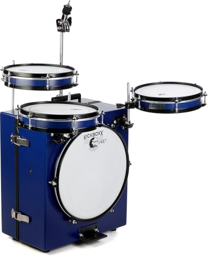 Toca Percussion KickBoxx Pro Suitcase Drum Set - Cobalt Blue