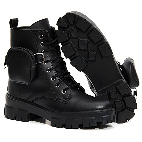 Bota Coturno Tratorada Inverno Com Bolsinha Juliete (36)