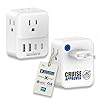 Cruise Approved EU Plug Travel Adapter for Cruise Ships – Non Surge 8-in-1 Multi Plug Extender with USB – Use The EU Outlet in Cruise Cabins – Cruise Essential for Royal Caribbean, Princess, MSC, NCL