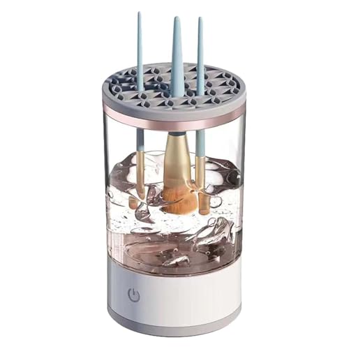 Gaderth Limpador de pincel de maquiagem elétrico, 5V 8 W, ferramentas automáticas de limpeza de pinc