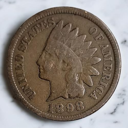 1898 Indian Head Penny Cent 1c - 1800's US Coin