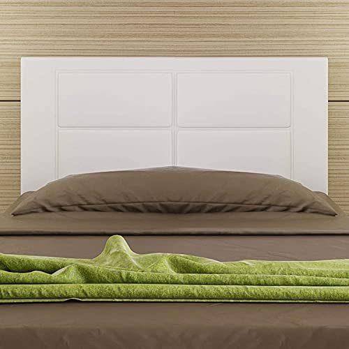 Cama express Cabecero Tapizado 3C | Color Blanco | Medida: 105 cm