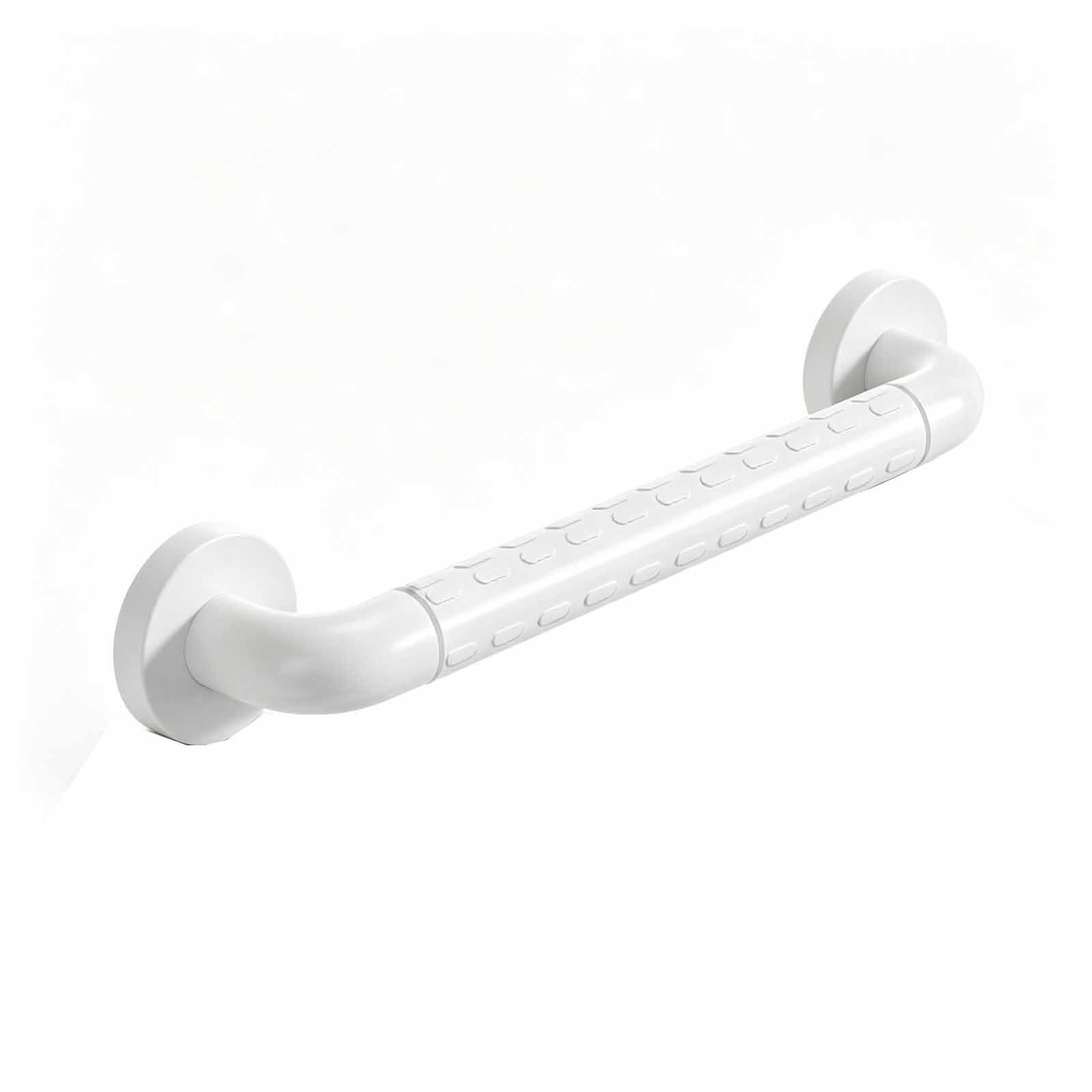 Barra De Apoyo Recta De Pared con Textura Antideslizante En Relieve, Asa De Apoyo Auxiliar para Interiores, Ideal para Personas Mayores En La Ducha O El Baño.(White,48cm)