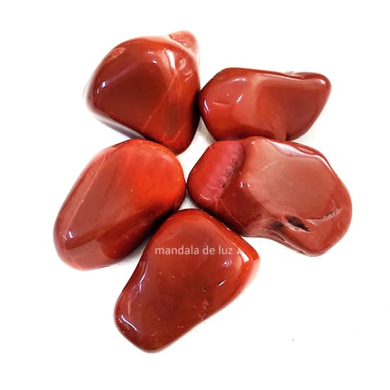 Kit de Pedra Jaspe Vermelho Rolado Natural Pedras e Cristais
