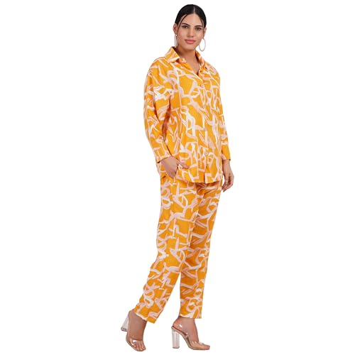 Image of Women's Co-Ord Set - Casual Wear Shirt & Pant Set | Fancy Top and Bottom Outfit | Full Matching Set for Women | Stylish Kurta Pant Set