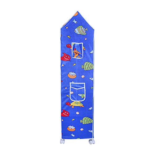 Image of Little One's | 5 Plastic Shelves Baby Foldable Wardrobe (Made in India), Unbreakable Material, (Steel Structure) | Aquatic Blue | H5 /FB