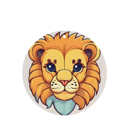 Cartoon cute little lion hojas aromáticas para auto miniatura 1