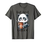 Cute Panda Bear Holding Coffee Cup Mocha Latte Cappuccino T-Shirt
