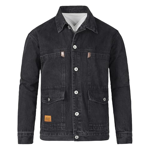 Veste en jean western homme manche longue veste boutonnée col classique automne