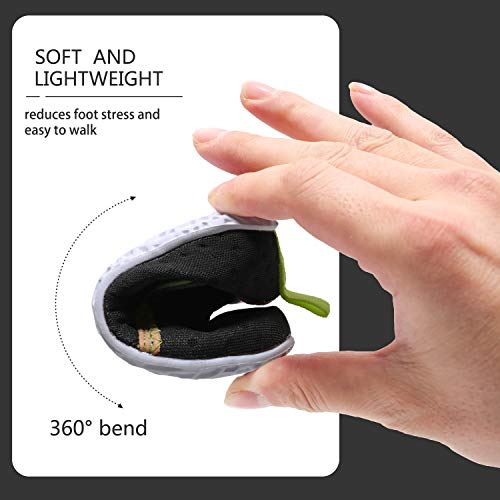 Image of FEETCITY Quick Drying Water Shoes for Baby Boys and Girls Beach Water Sports Lightweight Slip On Walking Shoes Black 12-18 Months Infant