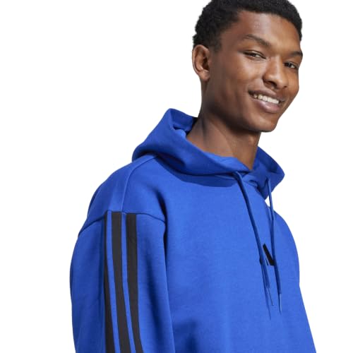 Image of adidas Mens Essentials 3-Stripes Fleece Hoodie Casual Outerwear Casual - Green