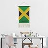 Jamaican Flag Jamaica Tapestry Cotton And Linen Wall Art Prints with Tassels Wooden Hanging Poster Frame Picture #3