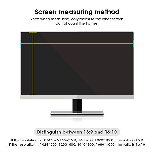 21.5 Inch Computer Privacy Protector Screen, 16:9 Aspect Removable Screen Filter, Anti Oil/Radiation - Image 4