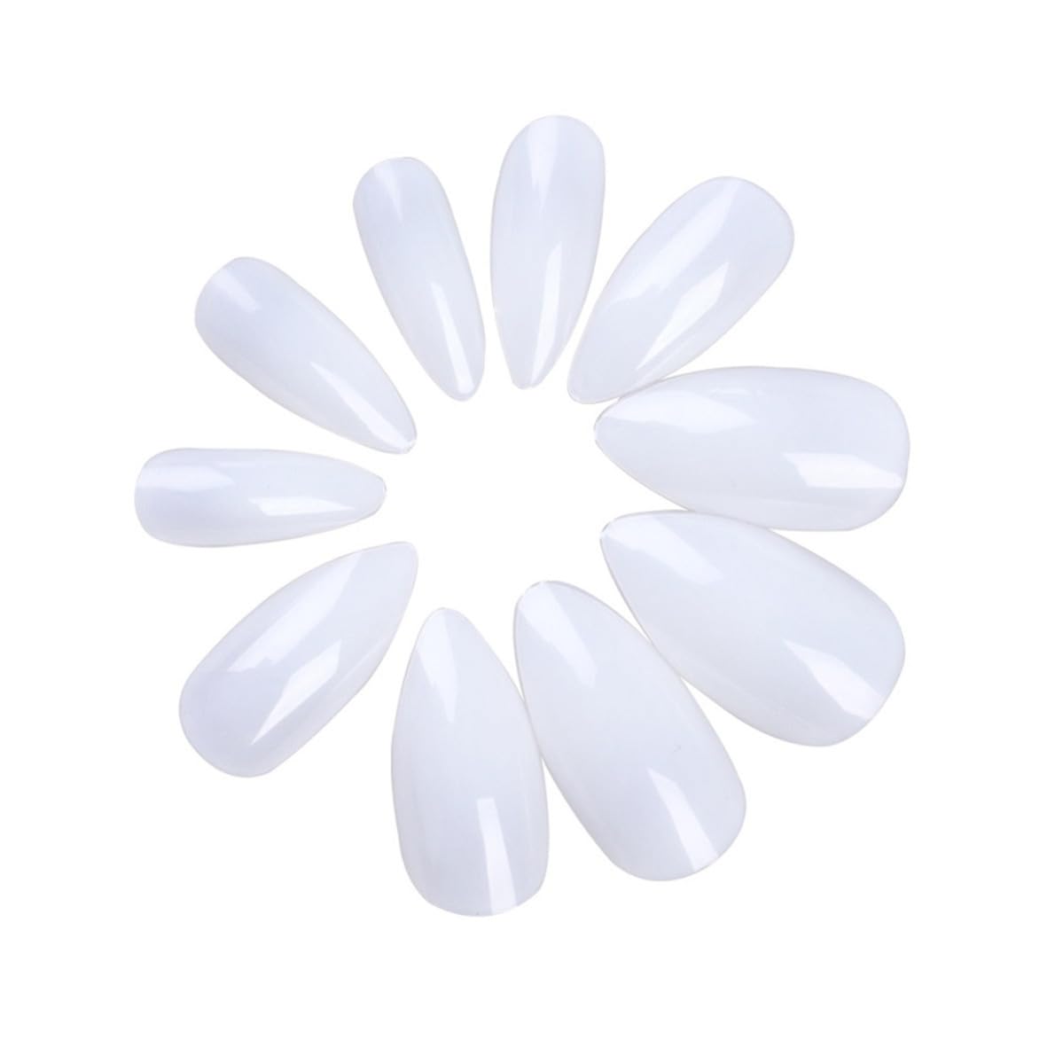 600pcs Nail Tips Sharp Ending Full Cover for DIY Nail Art Beginners