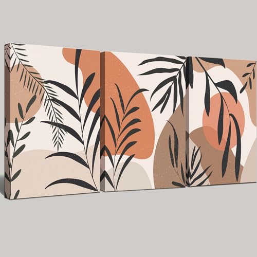 Image of msspart Boho Floral Wall Art Botanical Canvas Prints Decor Plant Illustration Modern Artwork Bohemia Pictures Decorative for Living Room, Bedroom, Office - 12 inchx16 inch