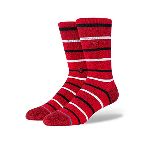 Chaussettes Stance Cobwebs anti-glissement couleur rouge contre les ampoules