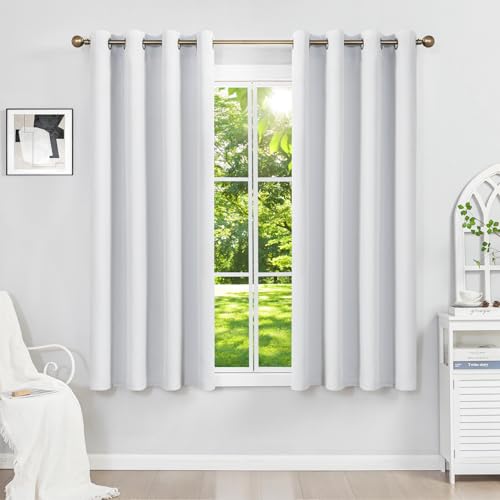 Runyéla Verdunklungsvorhänge mit Ösen Gardinen 2er Set, Vorhänge Blickdicht Thermovorhang Hitzeschutz, Ösenvorhang Thermogardine für Schlafzimmer Wohnzimmer Blackout Curtain