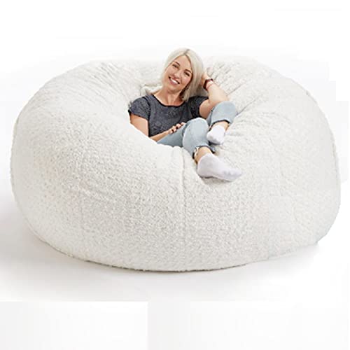Puf de piel sintética, puf grande y esponjoso para decoración de dormitorio, asiento cómodo y elegante