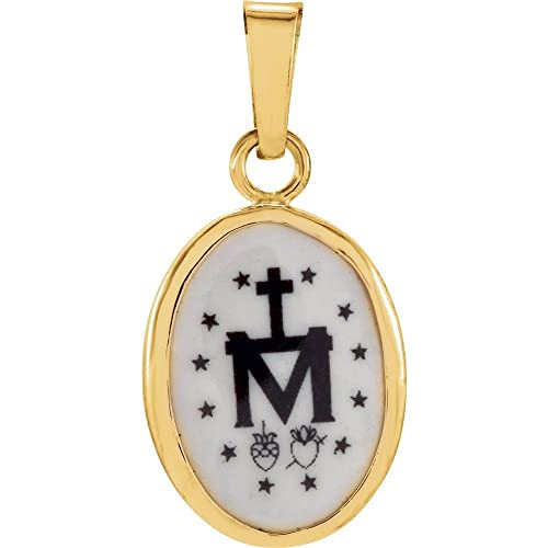 Sonia Jewels Oval Hand Painted Porcelain Miraculous Medal2