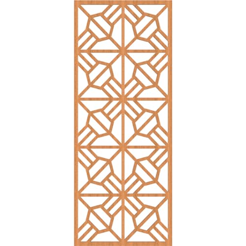 Image of 15 3 /8 inchW x 39 3 /8 inchH x 3 /8 inchT Auburn Decorative Fretwork Wood Wall Panels, Cherry