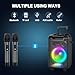 VeGue Karaoke Machine, Bluetooth Speaker PA System for Adults & Kids with 2 Wireless Microphones, 8'' Subwoofer, Wireless Singing Machine for Christmas Party, Wedding, Gathering(VS-0866)