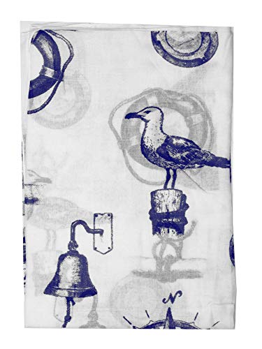 NYFASHION101 Women's Nautical Seagull Lighthouse Life Raft Print Shawl Scarf Wrap3