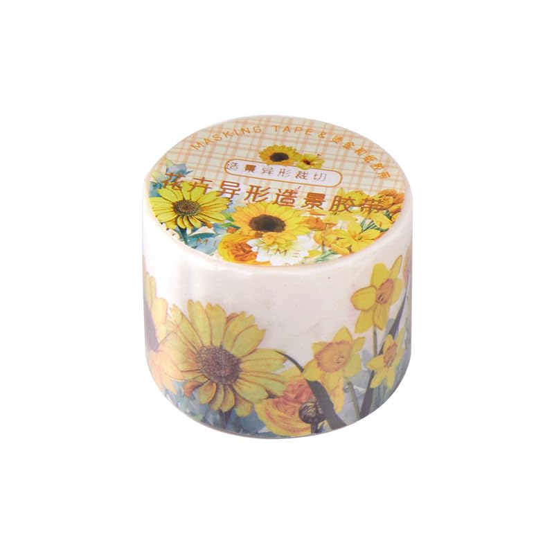 Miniatura 6 de Alideco Cinta Washi de la serie Himitsu Peach Spring de 8 unidades, ideal para suministros de diario de viñetas, artes, álbumes de recortes,