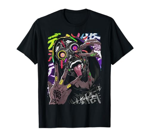 Japón Streetwear Cyberpunk Y2K Techwear Retro Manga Anime Camiseta